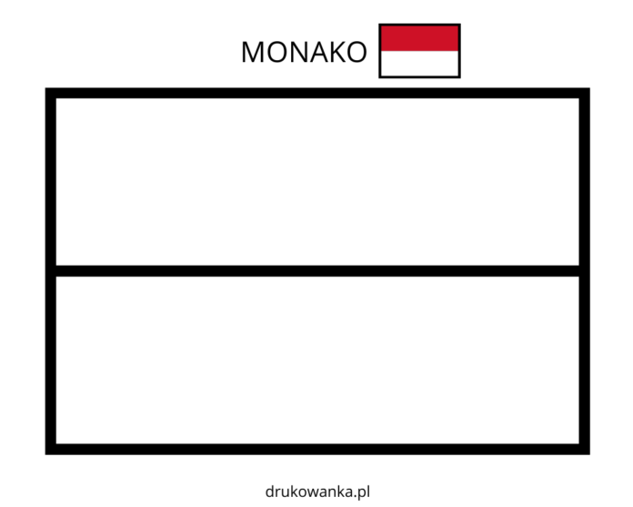 Monacos flagga målarbok som kan skrivas ut