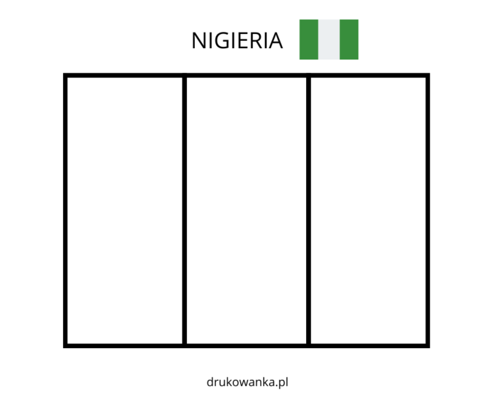 nigerianische Flagge Malbuch zum Ausdrucken