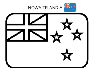 flag of new zealand coloring book to print