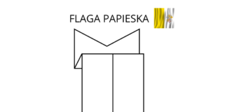 página para colorear de la bandera papal