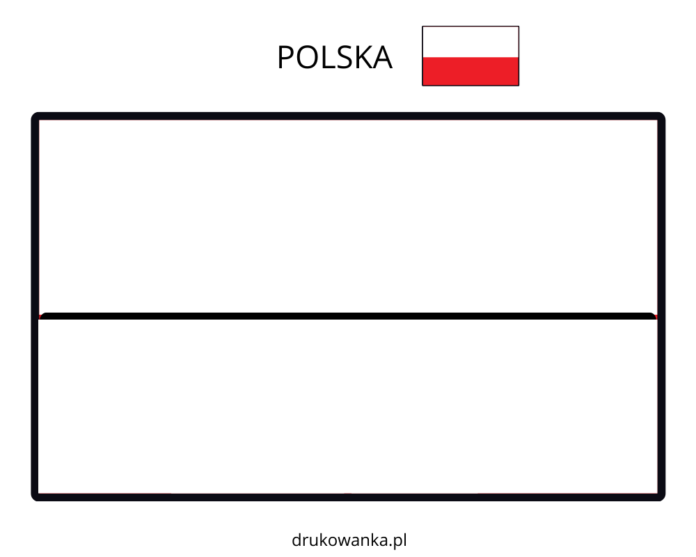 flaga polski kolorowanka do drukowania