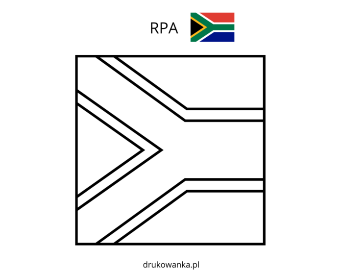 página para colorir a bandeira rpa imprimível