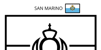 bandiera di san marino da colorare pagina stampabile