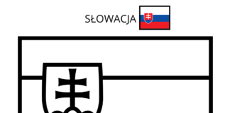 slovenská vlajka na vyfarbenie k vytlačeniu