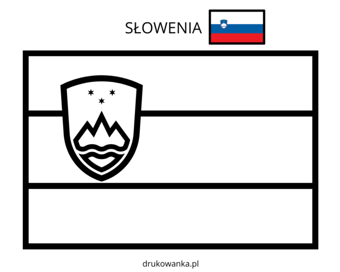 página para colorir a bandeira da eslovênia imprimível