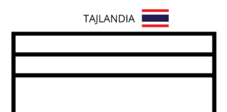 bandera de tailandia para colorear