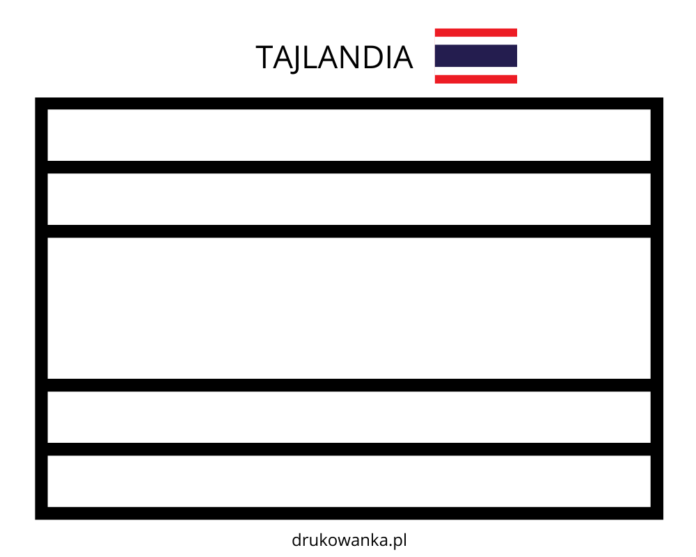 thajská vlajka omalovánky k vytisknutí