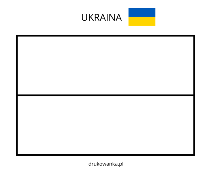 ukrajinská vlajka na vyfarbenie k vytlačeniu