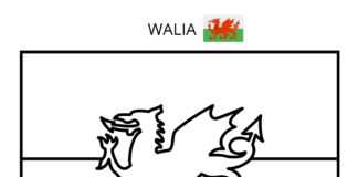 vlajka Walesu omalovánky k vytisknutí