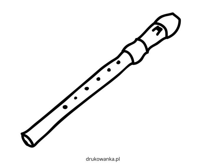 Flétna nástroj vymaľovánky k vytlačeniu
