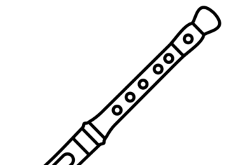 musical flute coloring book to print