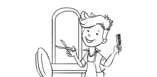 livre de coloriage pour coiffeur d'hommes à imprimer