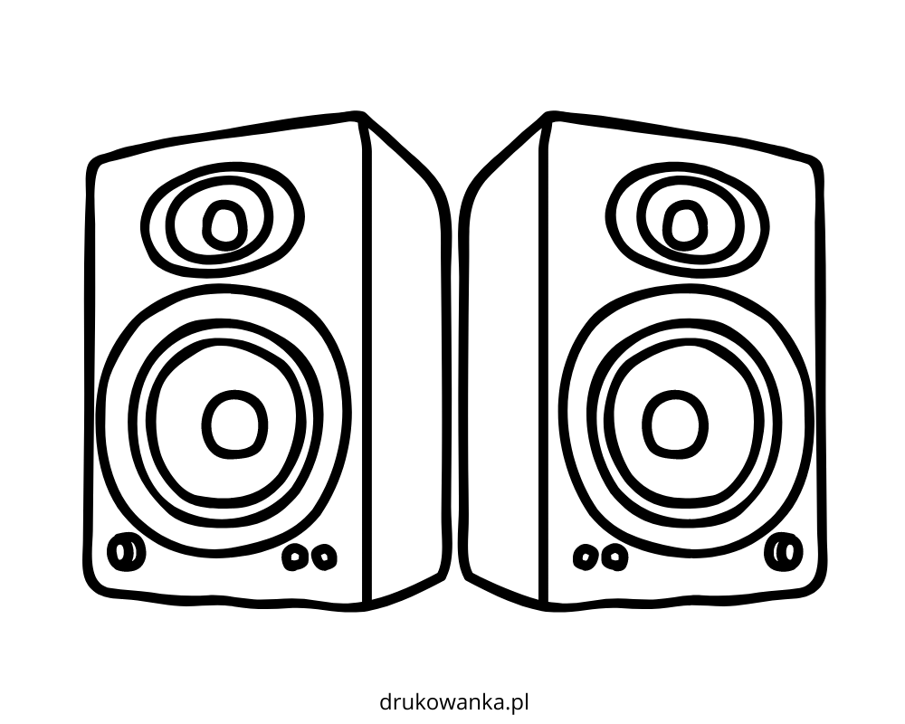 computer speakers drawing