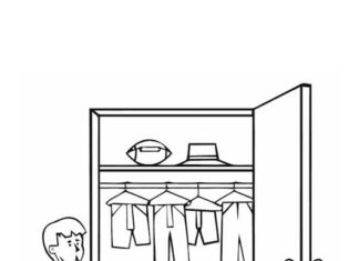 dressing room coloring book to print