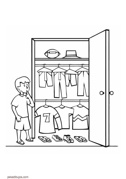 Kleiderschrank-Malbuch zum Ausdrucken