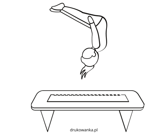 trampolínová gymnastika omaľovánky na vytlačenie