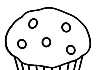 varm muffin färgläggningsbok som kan skrivas ut