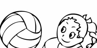 juego de voleibol libro para colorear para imprimir