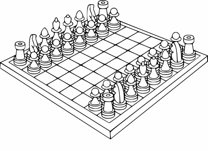 sakkjáték nyomtatható színezőkönyv