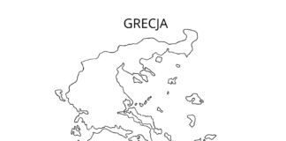 mapa Grécka na vyfarbenie k vytlačeniu