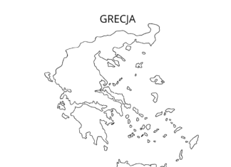 feuille de coloriage de la carte grecque pour l'impression