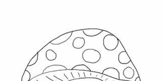 feuille à colorier pour l'impression de champignons de crapauds