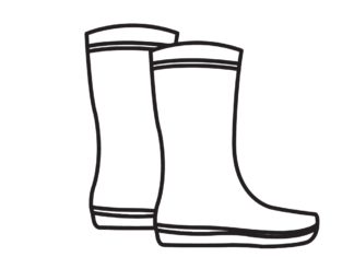 rubber boots printable coloring book