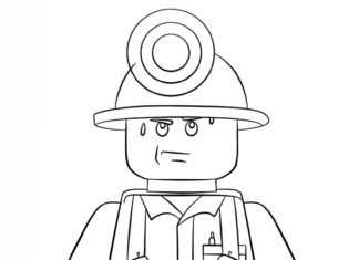 miner lego coloring book to print