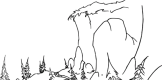 mountains for kids coloring book to print