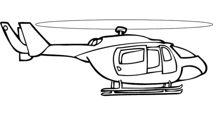 Vrtulník pro děti omalovánky k vytisknutí
