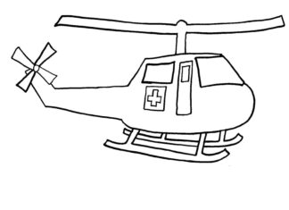 lääketieteellinen helikopteri värityskirja tulostettava