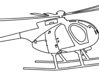 helicopter drawing coloring book to print