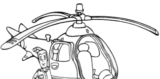 helicopter fireman sam coloring book to print