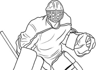 hockey player coloring book to print