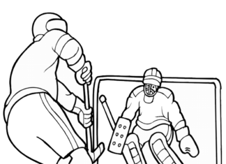 ice hockey coloring book to print