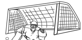 portiere di hockey da colorare libro da stampare