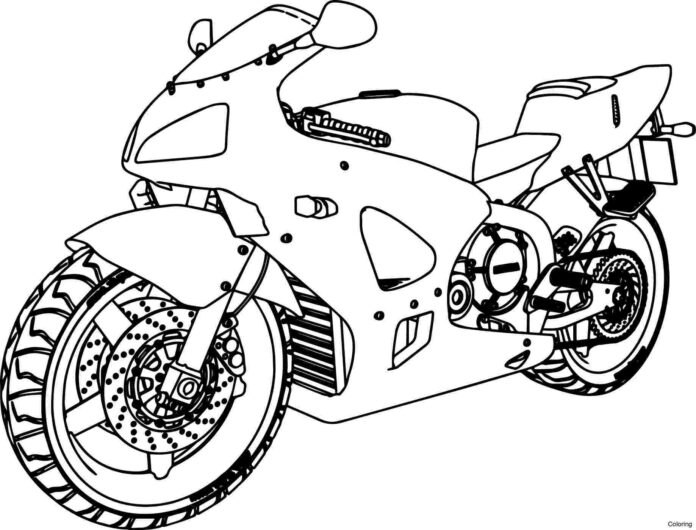 livre à colorier sur les motos honda à imprimer