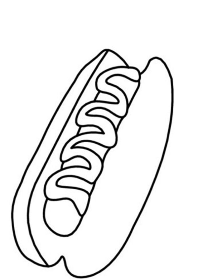 Hot dog na vytlačenie omaľovánky