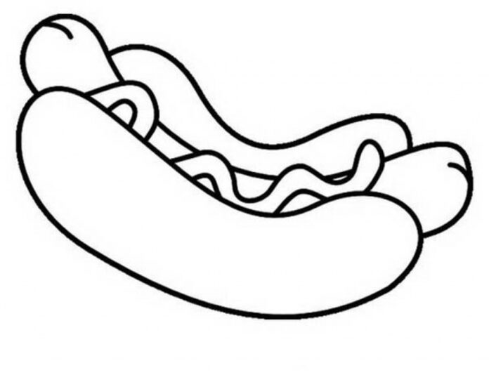 Livre de coloriage Hot Dog avec saucisses à imprimer