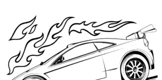 hot wheels auto coloring book to print