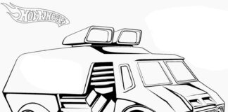 hot wheels bus coloring book to print