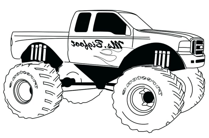 livre à colorier hot wheels monster truck à imprimer