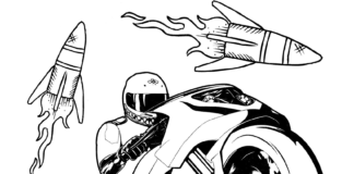hot wheels motorcycle coloring book to print