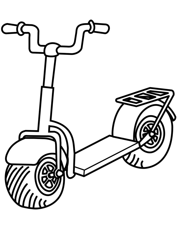 electric scooter coloring book printable