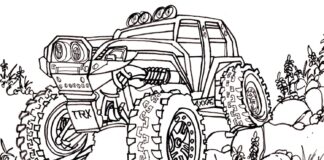 imagen imprimible de hyundai jeep off-road