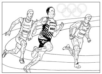 オリンピックゲームの塗り絵の印刷