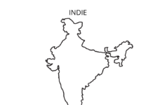 mappa dell'india da colorare foglio stampabile