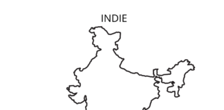 feuille de coloriage de la carte de l'inde à imprimer