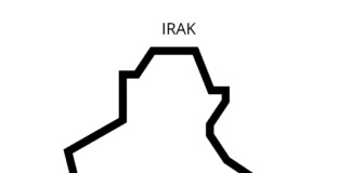 folha de coloração de mapas iraq para impressão