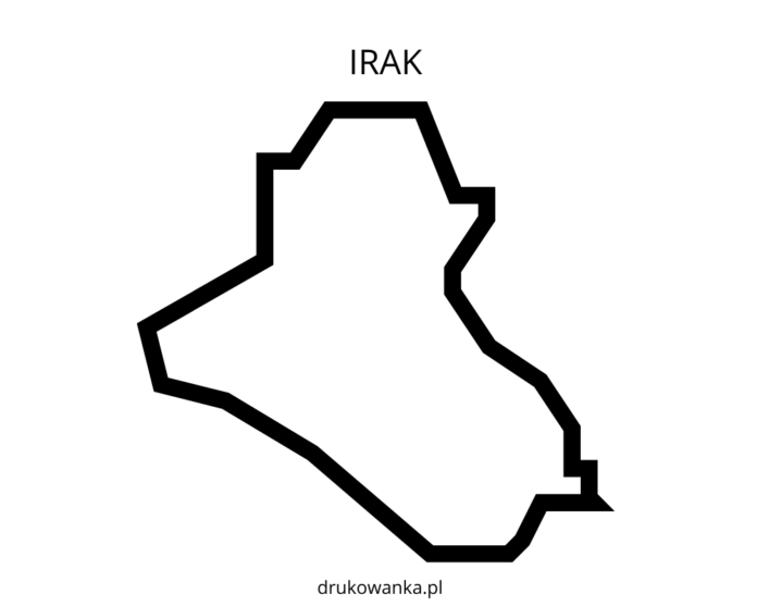 mapa Iraku na vyfarbenie k vytlačeniu